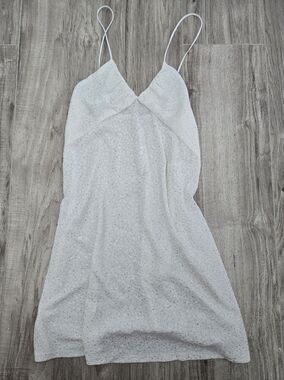 Zara White Sequin Slip Dress Size S
